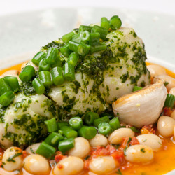Cod With Chorizo And White Beans