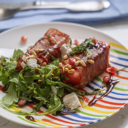Prue's Fried Watermelon And Prosciutto With Sweet Balsamic