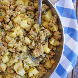 Rosemary Garlic Ground Lamb And Potatoes