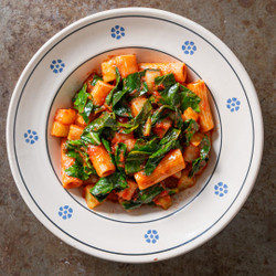Sicilian-inspired Kohlrabi Pasta 590cals
