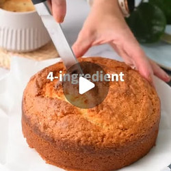 Yogurt Cake (4 Ingredients, No Eggs)