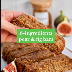 6-ingredient Pear &amp; Fig Bars | Healthy &amp; Easy Recipe