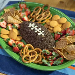 Football Chocolate Peanut Butter Dip