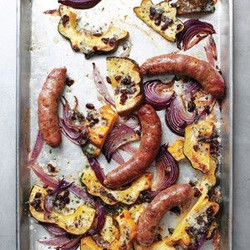 Sausages With Acorn Squash And Onions