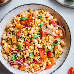 Charred Corn Salad With White Beans