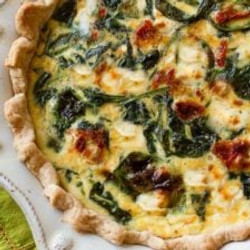 Goat Cheese Spinach &amp; Sun-dried Tomato Quiche