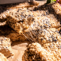 Toasted Marshmallow Caramel Rice Krispie Treats