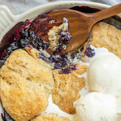 Sourdough Blueberry Cobbler