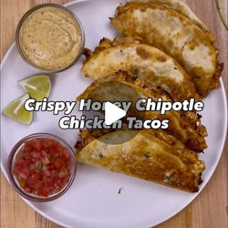 Crispy Honey Chipotle Chicken Tacos