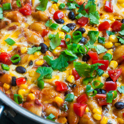Healthy One-pot Enchilada Pasta