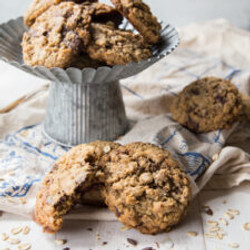 Dark Chocolate Chunk Oatmeal Coconut Cookies