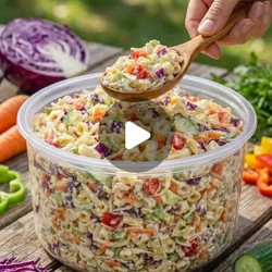 Creamy Picnic Coleslaw Pasta Salad