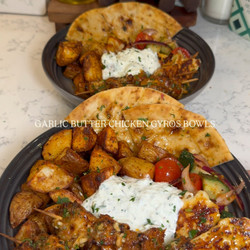 Garlic Butter Chicken Gyros Bowls