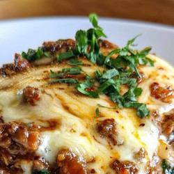 Garlic Butter Linguine With Cheesy Beef And Italian Sausage
