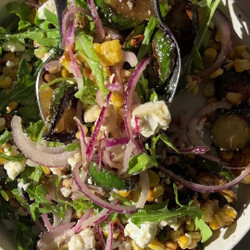 Charred Corn &amp; Zucchini Salad