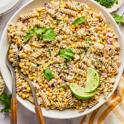 High Protein Street Corn Pasta Salad