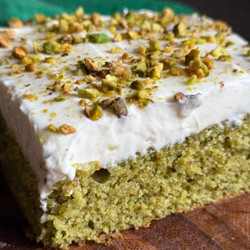 Pistachio Cake With Cream Cheese Frosting