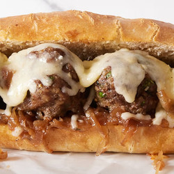 French Onion Meatball Sub