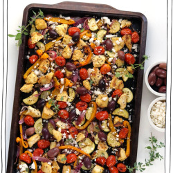 Vegan Greek Sheet Pan Dinner