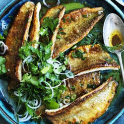 Pan-fried Whiting With Burnt Butter And Herb Salad