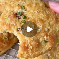 Bacon Cheddar High Protein Breakfast Biscuits