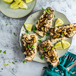 Garlicky Smashed White Beans On Toast