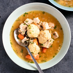 Lighter Chicken And Dumplings