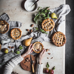 Pear Pecan And Creme Fraiche Mini Pies