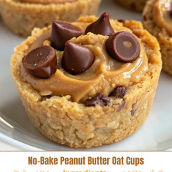 No-Bake Peanut Butter Oat Cups 🍯🥜