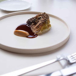 Charles Pearce’s Barbecued Cabbage, Oxidized Pear And Double Chicken Jus