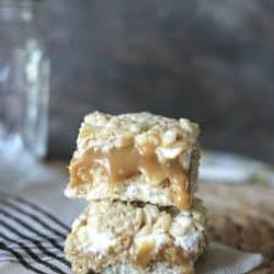 Caramel Stuffed Krispie Treats