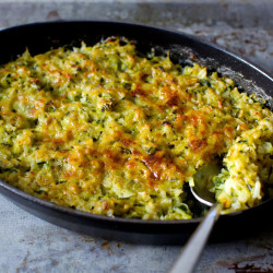 Zucchini Rice And Cheese Gratin