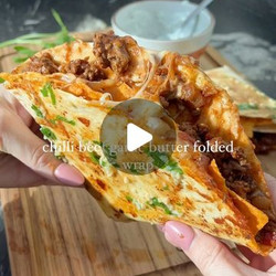 Chilli Beef Garlic Butter Folded Wrap
