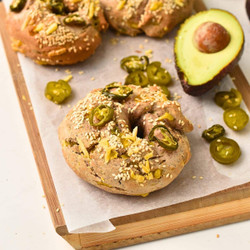 Black Bean Jalapeno Bagels