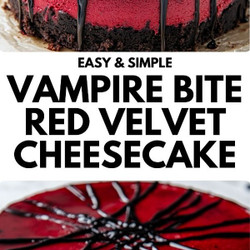 Vampire Bite Red Velvet Cheesecake