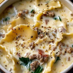 Creamy Alfredo Lasagna Soup