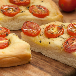 Schiacciata With Cherry Tomatoes