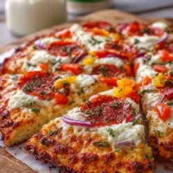 Crispy Two Ingredient Cottage Cheese Pizza Crust That's Irresistibly Easy