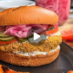 High-fibre Mediterranean Lentil Burger Recipe