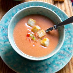 Gazpacho Andaluz (kalte Tomatensuppe)