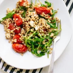 Sorghum Salad With Roasted Cherry Tomatoes And Arugula