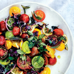 Tomato, Onion, And Roasted Lemon Salad