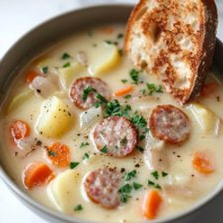 Traditional German Potato Soup Recipe (kartoffelsuppe)