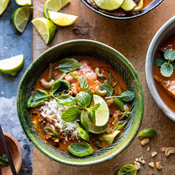 Saucy 30 Minute Thai Basil Salmon Curry