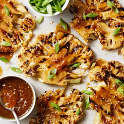 Grilled Teriyaki Cauliflower Steaks