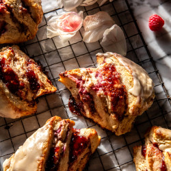 Layered Raspberry Scones