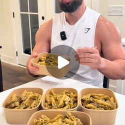 High Protein Pesto Pasta