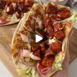Hot Honey Halloumi &amp; Chicken Loaded Flatbreads