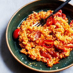 Easy Tomato Risotto With Parmesan