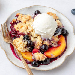 Peach Blueberry Cobbler